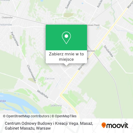 Mapa Centrum Odnowy Budowy i Kreacji Vega. Masaż, Gabinet Masażu