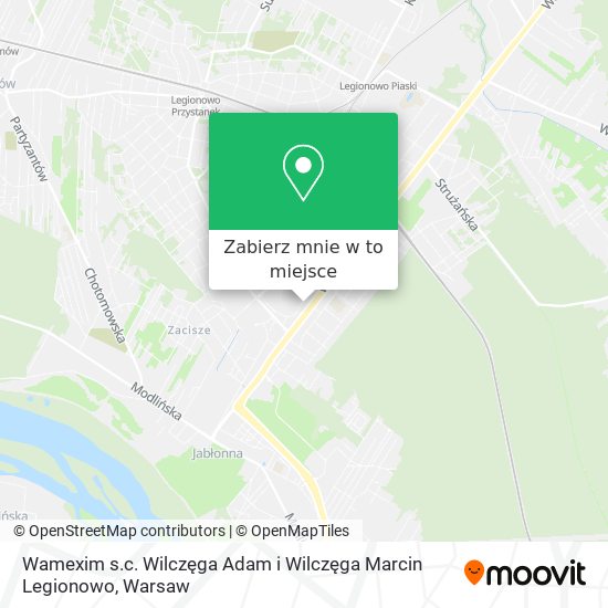 Mapa Wamexim s.c. Wilczęga Adam i Wilczęga Marcin Legionowo