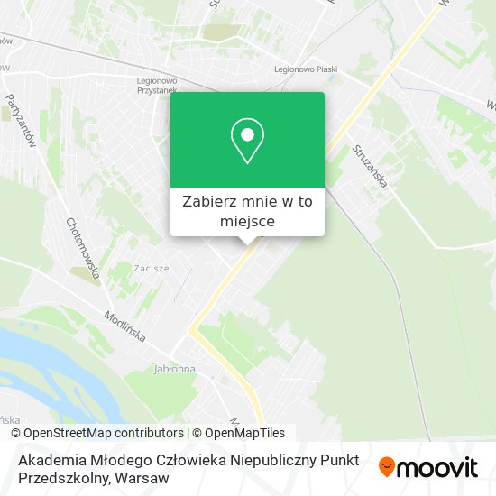 Mapa Akademia Młodego Człowieka Niepubliczny Punkt Przedszkolny