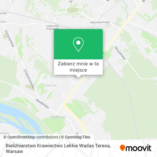 Mapa Bieliźniarstwo Krawiectwo Lekkie Wadas Teresa