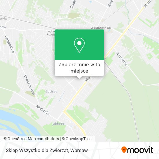 Mapa Sklep Wszystko dla Zwierzat