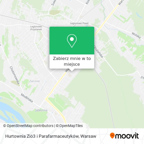 Mapa Hurtownia Zió3 i Parafarmaceutyków