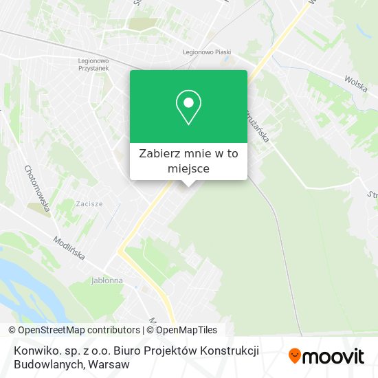 Mapa Konwiko. sp. z o.o. Biuro Projektów Konstrukcji Budowlanych