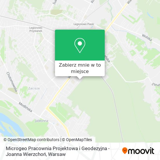 Mapa Microgeo Pracownia Projektowa i Geodezyjna - Joanna Wierzchoń