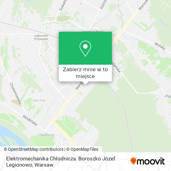 Mapa Elektromechanika Chłodnicza. Boroszko Józef Legionowo