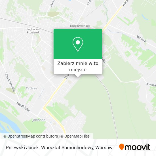 Mapa Pniewski Jacek. Warsztat Samochodowy