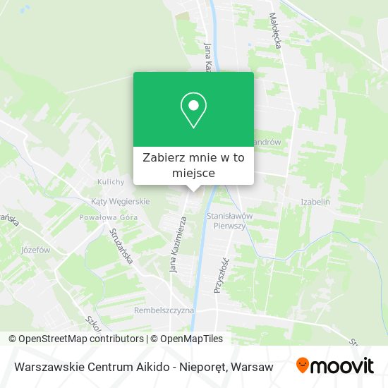 Mapa Warszawskie Centrum Aikido - Nieporęt