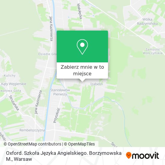 Mapa Oxford. Szkoła Języka Angielskiego. Borzymowska M.