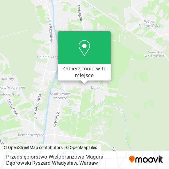 Mapa Przedsiębiorstwo Wielobranżowe Magura Dąbrowski Ryszard Władysław