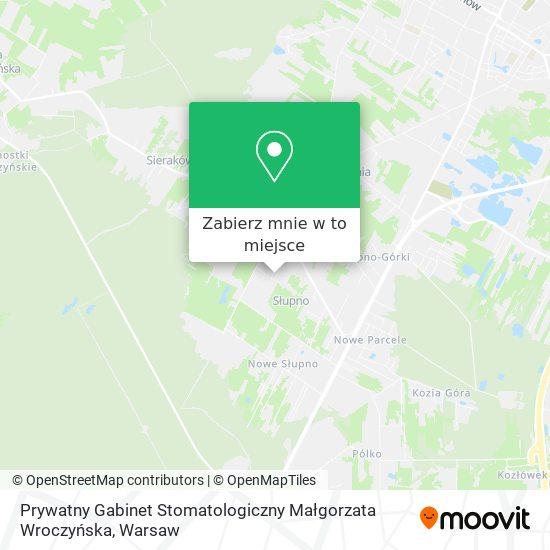 Mapa Prywatny Gabinet Stomatologiczny Małgorzata Wroczyńska