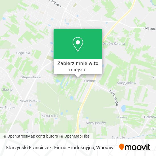 Mapa Starzyński Franciszek. Firma Produkcyjna