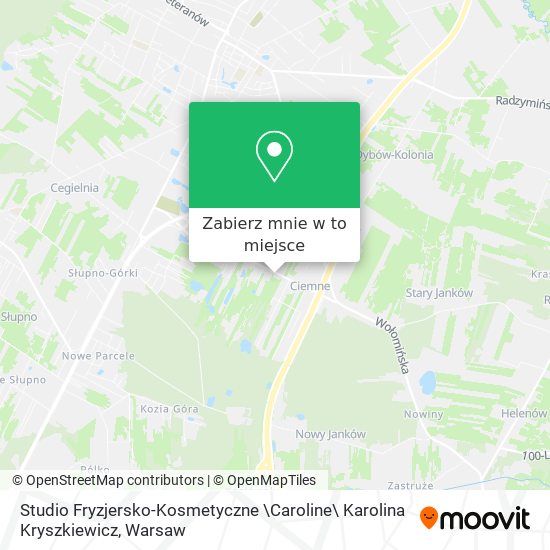 Mapa Studio Fryzjersko-Kosmetyczne \Caroline\ Karolina Kryszkiewicz