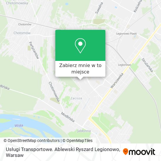 Mapa Usługi Transportowe. Ablewski Ryszard Legionowo