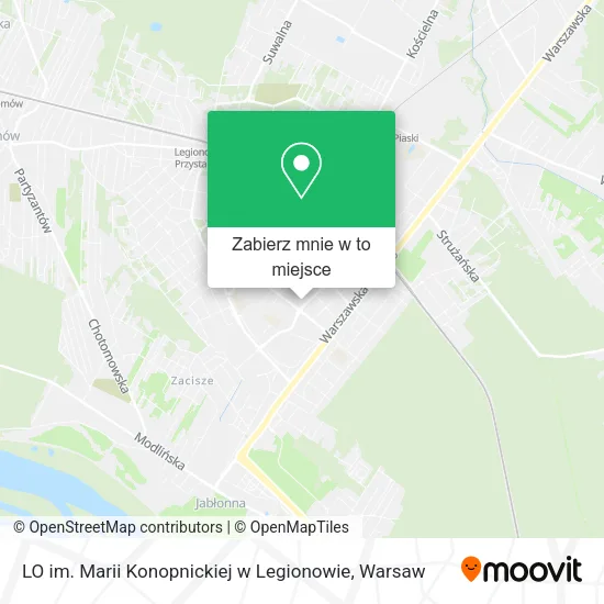 Mapa LO im. Marii Konopnickiej w Legionowie