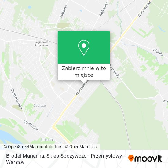 Mapa Brodel Marianna. Sklep Spożywczo - Przemysłowy