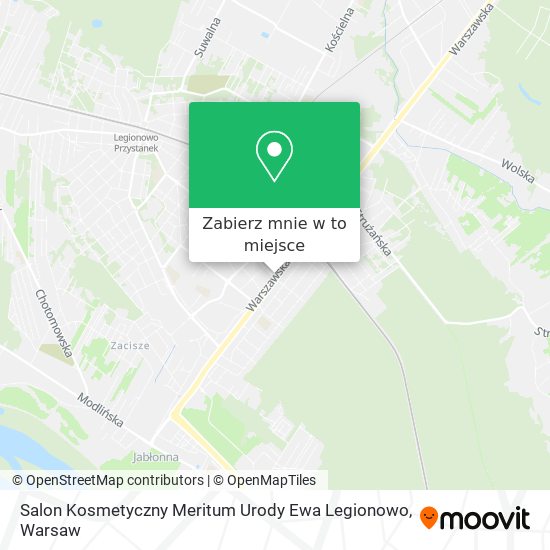 Mapa Salon Kosmetyczny Meritum Urody Ewa Legionowo