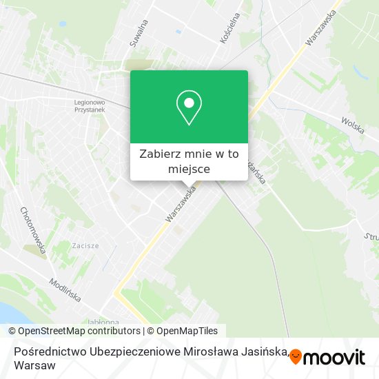 Mapa Pośrednictwo Ubezpieczeniowe Mirosława Jasińska