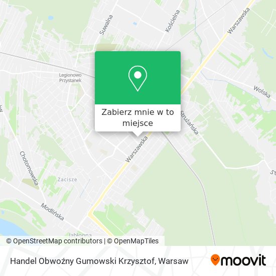 Mapa Handel Obwoźny Gumowski Krzysztof