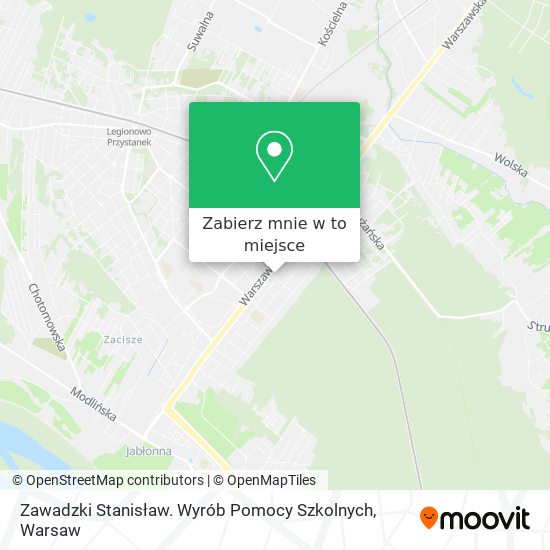 Mapa Zawadzki Stanisław. Wyrób Pomocy Szkolnych