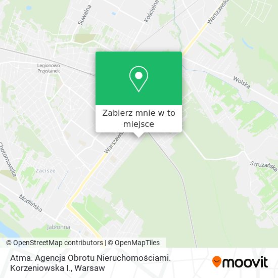 Mapa Atma. Agencja Obrotu Nieruchomościami. Korzeniowska I.