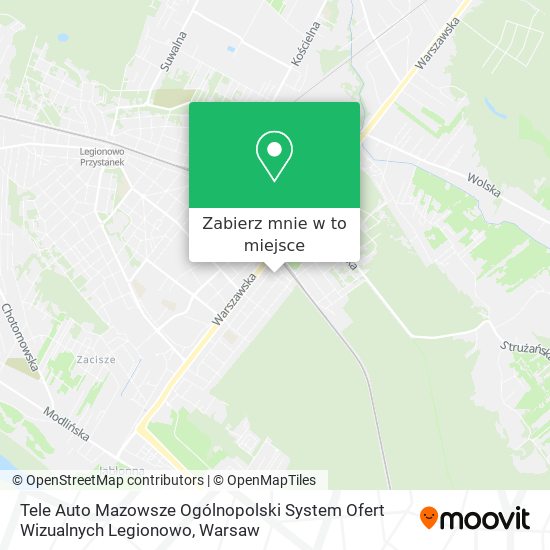 Mapa Tele Auto Mazowsze Ogólnopolski System Ofert Wizualnych Legionowo