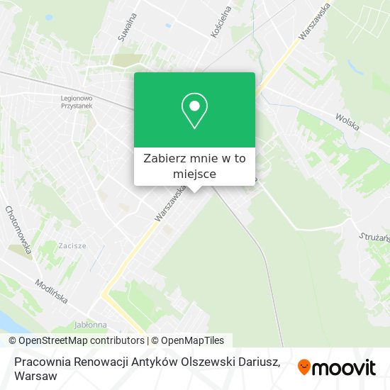 Mapa Pracownia Renowacji Antyków Olszewski Dariusz