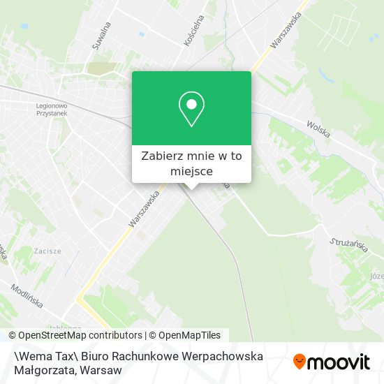 Mapa \Wema Tax\ Biuro Rachunkowe Werpachowska Małgorzata