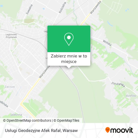 Mapa Usługi Geodezyjne Afek Rafał