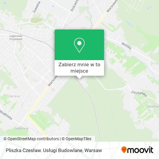 Mapa Pliszka Czesław. Usługi Budowlane