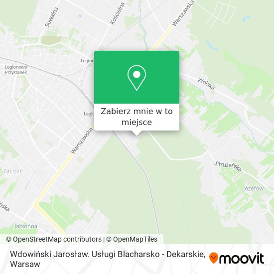 Mapa Wdowiński Jarosław. Usługi Blacharsko - Dekarskie