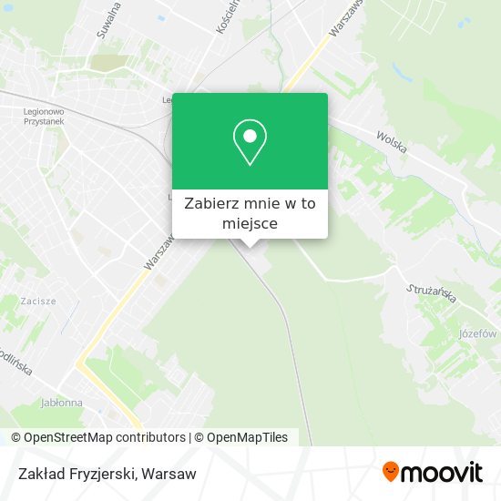 Mapa Zakład Fryzjerski