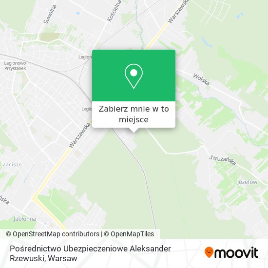 Mapa Pośrednictwo Ubezpieczeniowe Aleksander Rzewuski