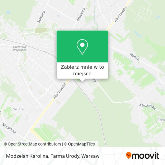 Mapa Modzelan Karolina. Farma Urody