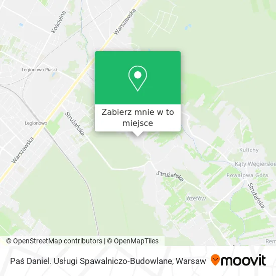 Mapa Paś Daniel. Usługi Spawalniczo-Budowlane