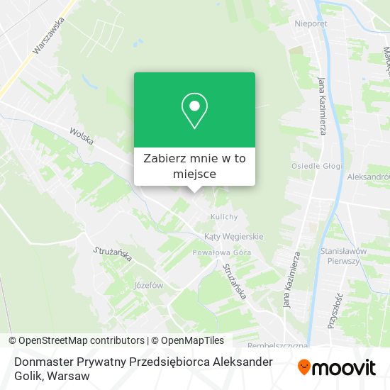 Mapa Donmaster Prywatny Przedsiębiorca Aleksander Golik