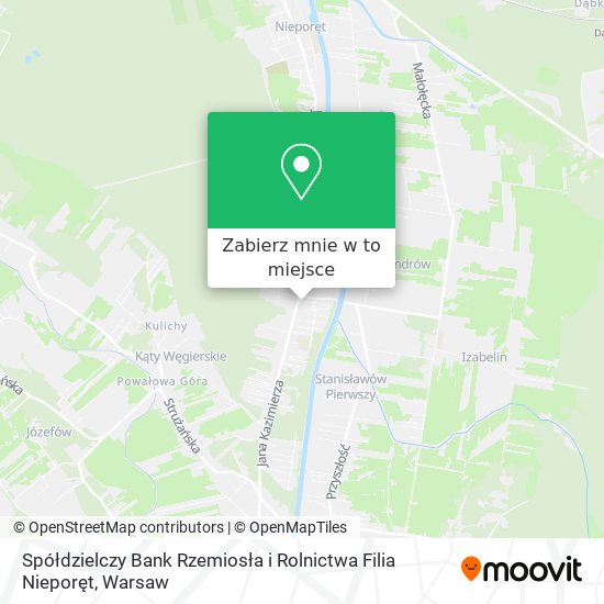 Mapa Spółdzielczy Bank Rzemiosła i Rolnictwa Filia Nieporęt