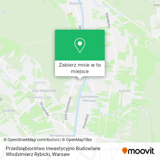 Mapa Przedsiębiorstwo Inwestycyjno Budowlane Włodzimierz Rybicki