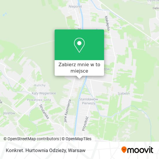 Mapa Konkret. Hurtownia Odzieży