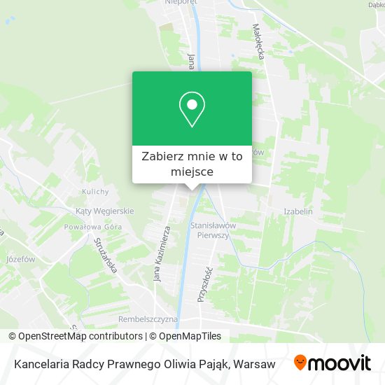 Mapa Kancelaria Radcy Prawnego Oliwia Pająk