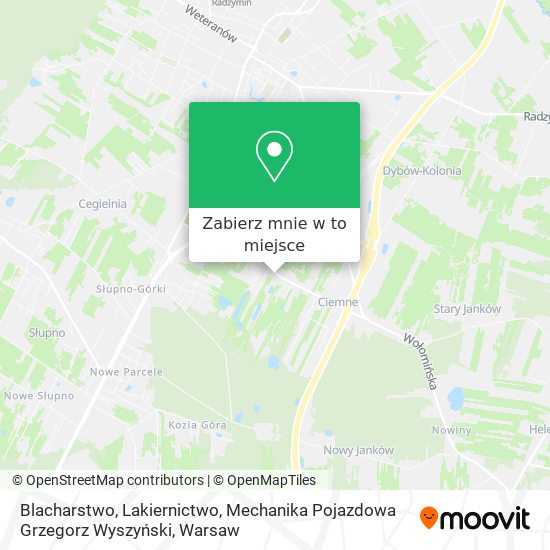 Mapa Blacharstwo, Lakiernictwo, Mechanika Pojazdowa Grzegorz Wyszyński