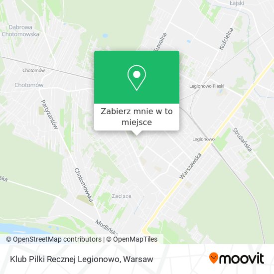 Mapa Klub Pilki Recznej Legionowo