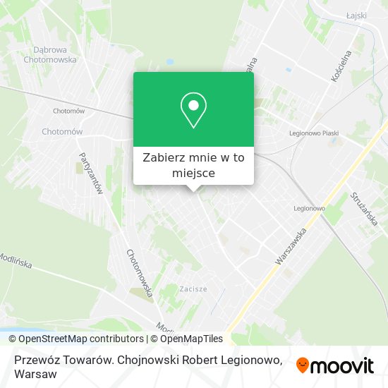 Mapa Przewóz Towarów. Chojnowski Robert Legionowo