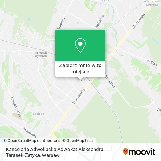 Mapa Kancelaria Adwokacka Adwokat Aleksandra Tarasek-Zatyka