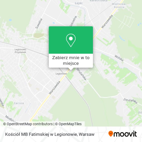 Mapa Kościół MB Fatimskiej w Legionowie