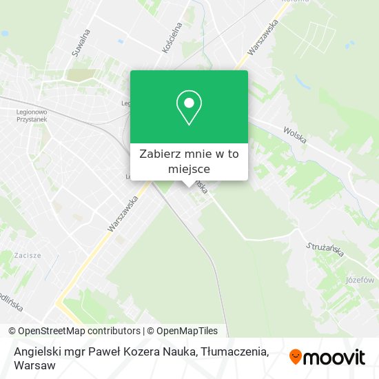 Mapa Angielski mgr Paweł Kozera Nauka, Tłumaczenia