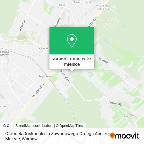 Mapa Ośrodek Doskonalenia Zawodowego Omega Andrzej Marzec