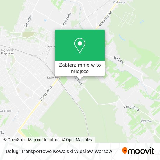 Mapa Usługi Transportowe Kowalski Wiesław