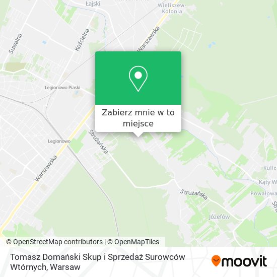 Mapa Tomasz Domański Skup i Sprzedaż Surowców Wtórnych