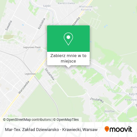 Mapa Mar-Tex. Zakład Dziewiarsko - Krawiecki