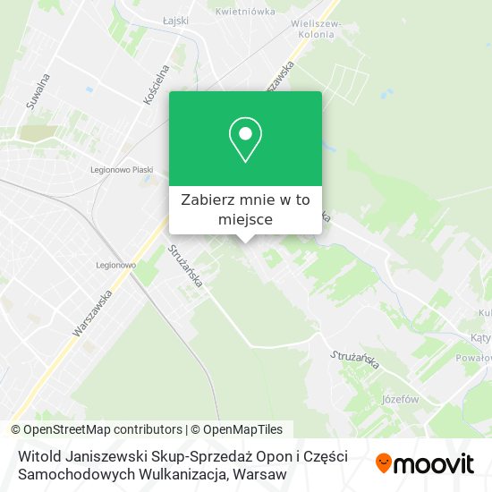 Mapa Witold Janiszewski Skup-Sprzedaż Opon i Części Samochodowych Wulkanizacja